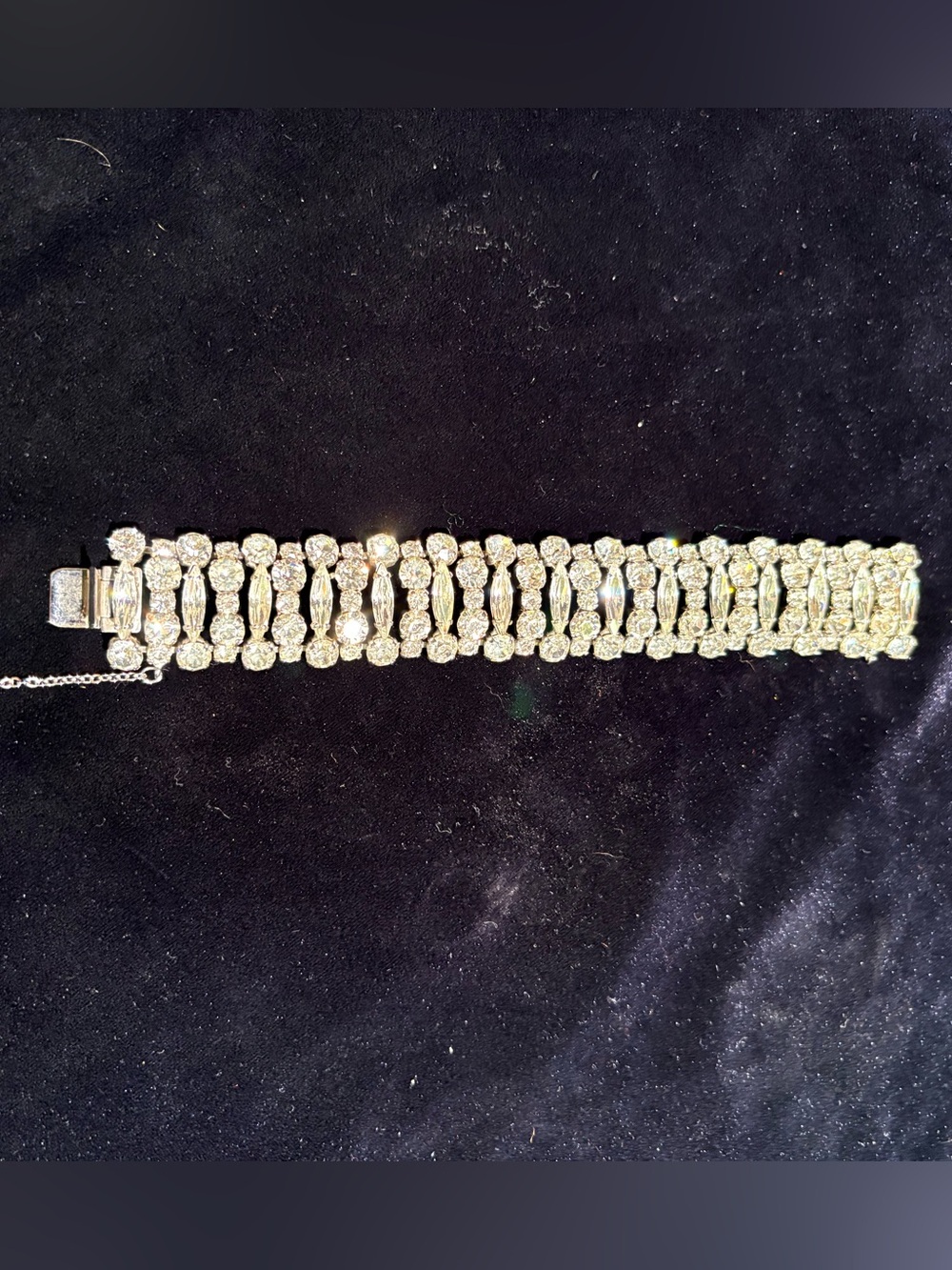 Sherman Sparkling Crystal Link Bracelet - Silver Tone